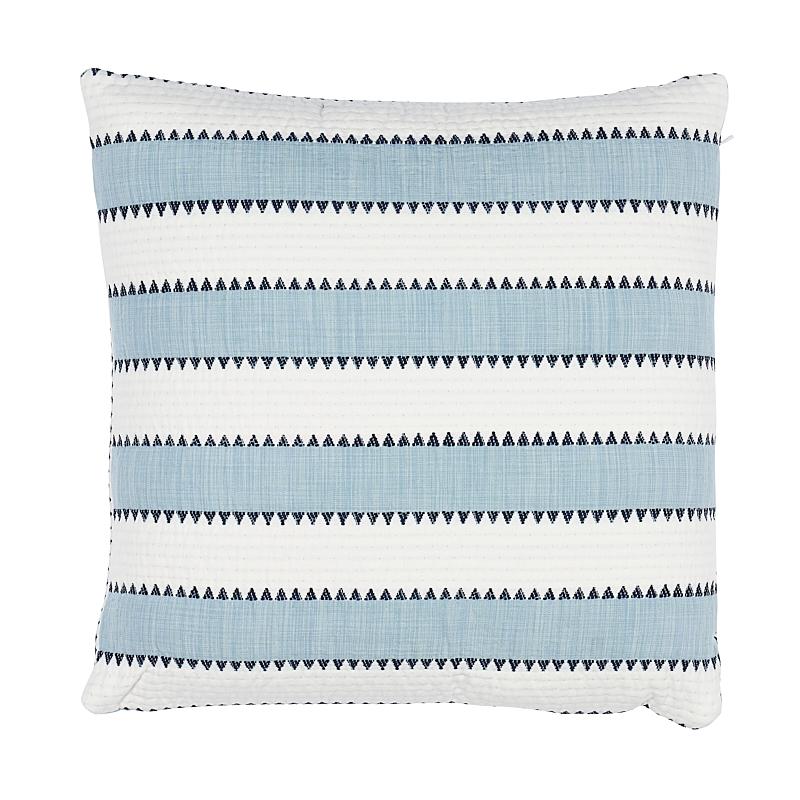 Schumacher Sky 16" x 16" Isolde Stripe Pillow