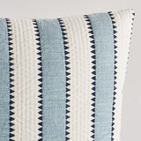 Schumacher Isolde Stripe Sky 20" x 20" Pillow