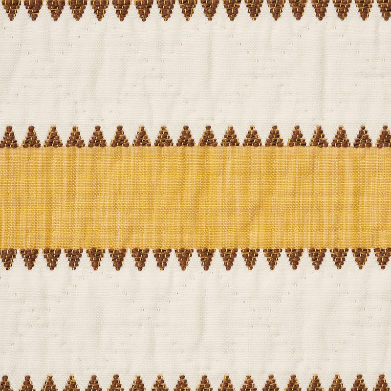 Schumacher Isolde Stripe Yellow 16" x 16" Pillow