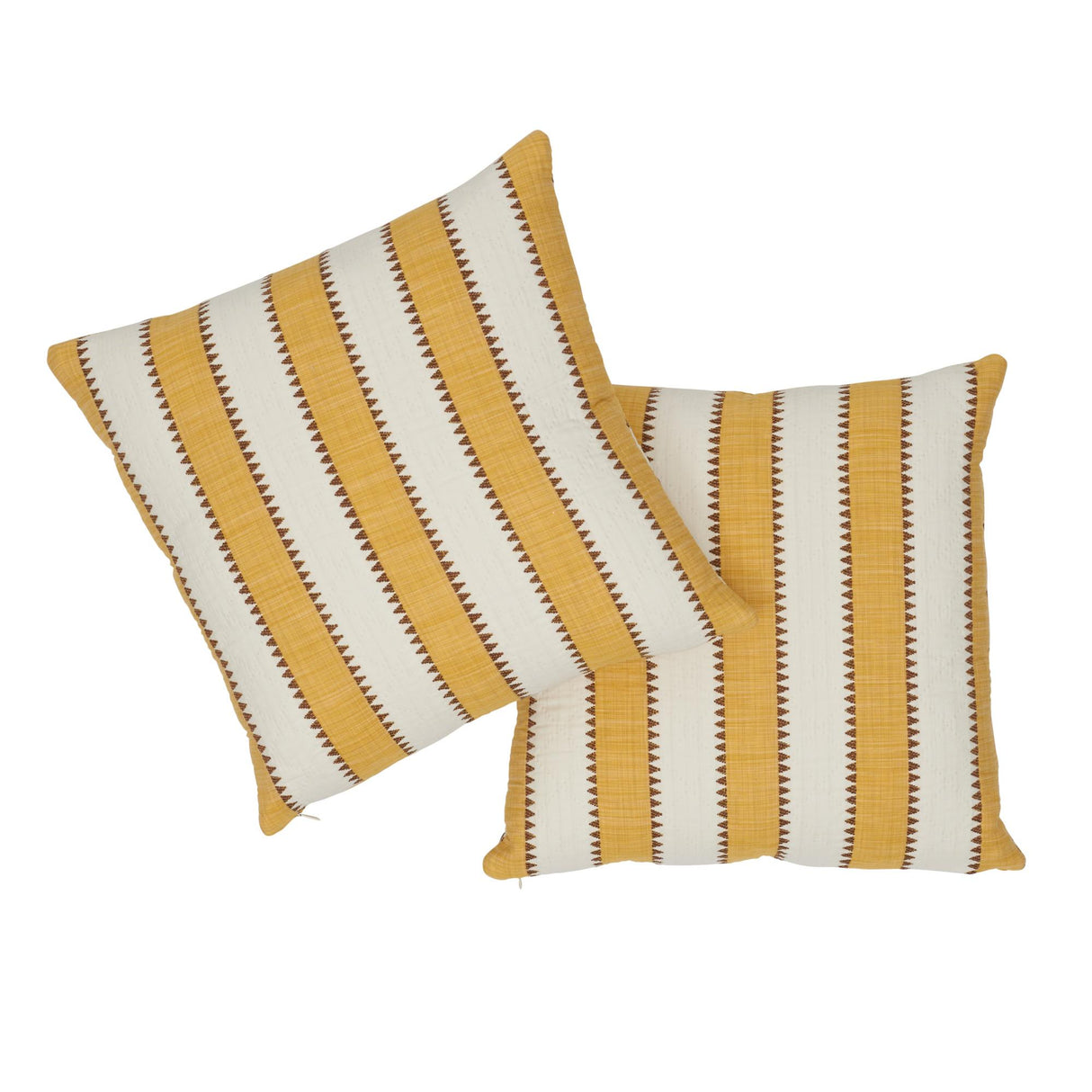 Schumacher Yellow 18" x 18" Isolde Stripe Pillow