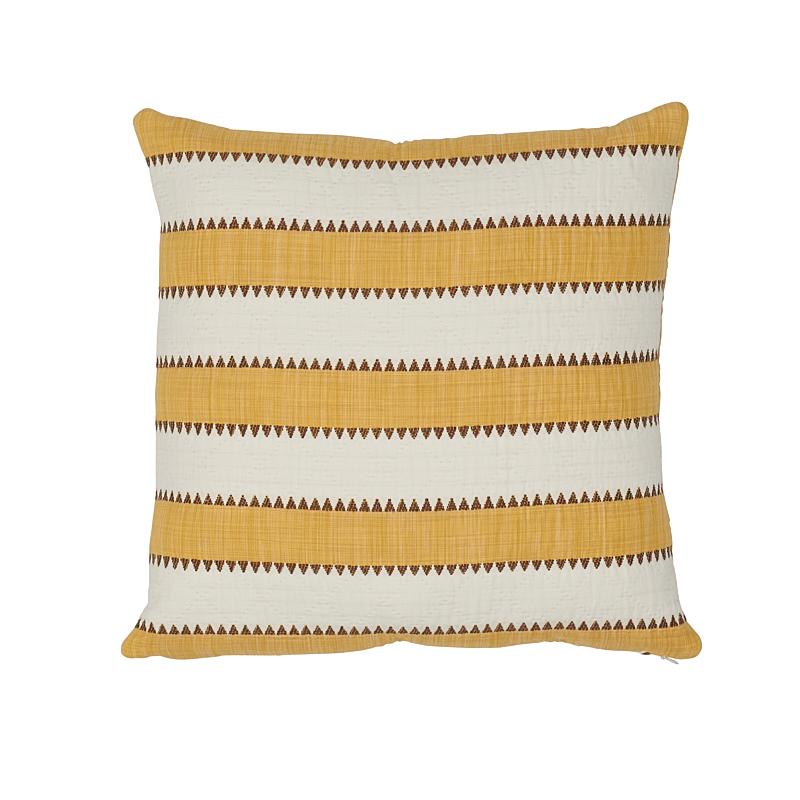 Schumacher Isolde Stripe Yellow 20" x 20" Pillow