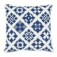 Schumacher Indigo 20" x 20" Tristan Patchwork Pillow