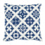 Schumacher Indigo 20" x 20" Tristan Patchwork Pillow