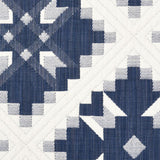 Schumacher Tristan Patchwork Indigo 20" x 20" Pillow