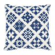 Schumacher Indigo 22" x 22" Tristan Patchwork Pillow