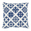 Schumacher Indigo 22" x 22" Tristan Patchwork Pillow