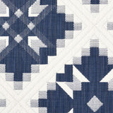 Schumacher Tristan Patchwork Indigo 22" x 22" Pillow