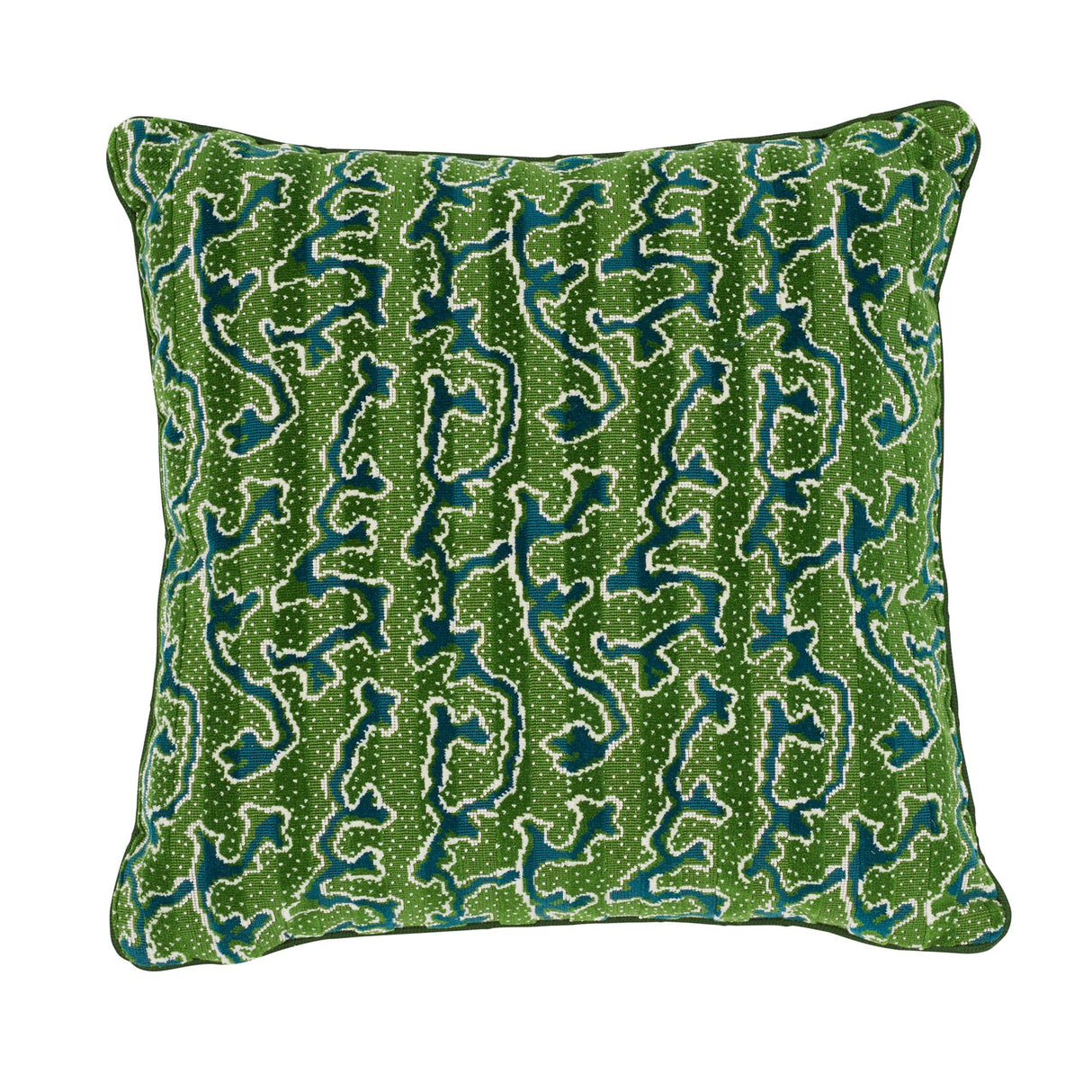 Schumacher Emerald 20" x 20" Corail Velvet 20" Pillow