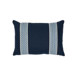 Schumacher Indigo And Pacific 20" x 14" Mandeville Pillow