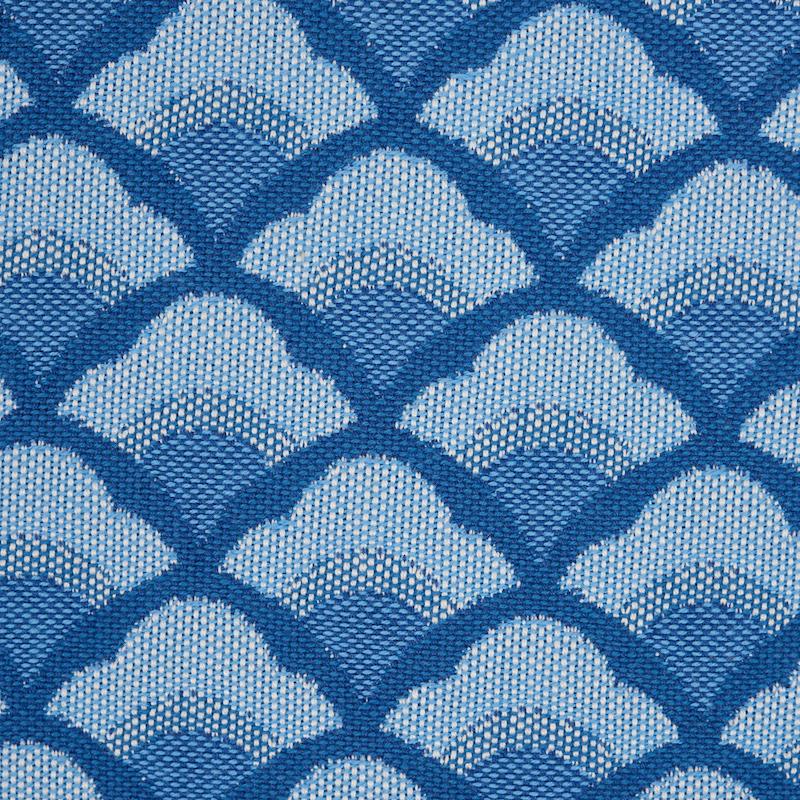 Schumacher Wilhelm Blue 16" x 16" Pillow