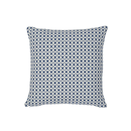 Schumacher Blue & Ivory 14" x 14" Elias Pillow