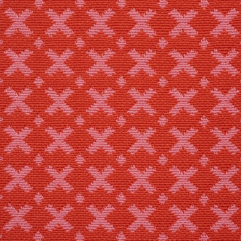 Schumacher Elias Pink & Red 14" x 14" Pillow