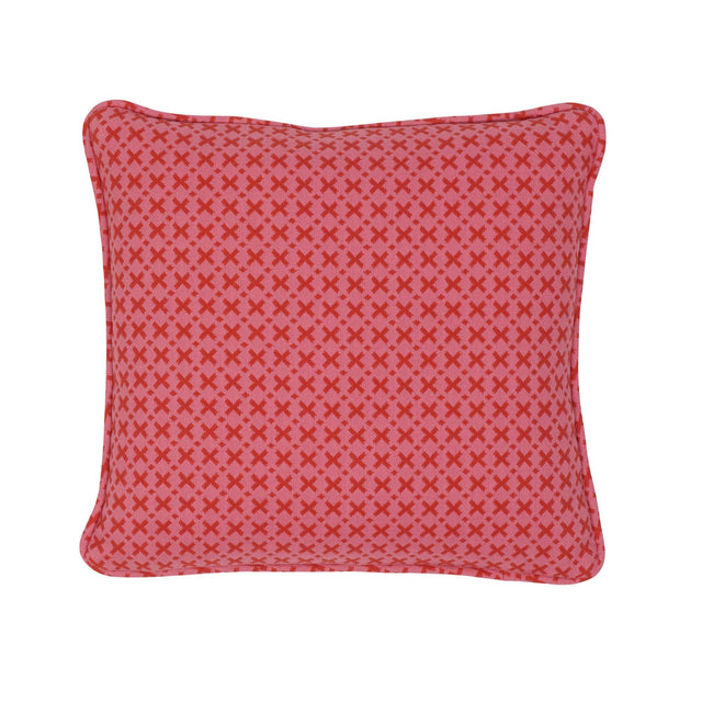 Schumacher Red & Pink 16" x 16" Elias Pillow