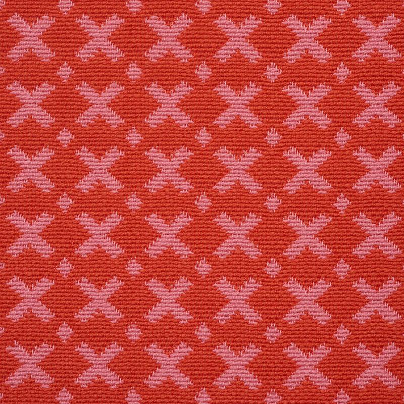 Schumacher Elias Red & Pink 16" x 16" Pillow