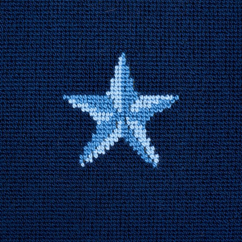 Schumacher Star Epingle Blue 16" x 11" Pillow