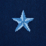 Schumacher Star Epingle Blue 16" x 11" Pillow