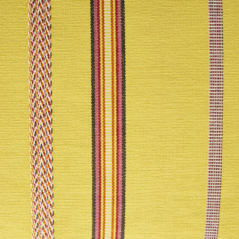 Schumacher Yellow 16" x 11" Kayenta Stripe Pillow