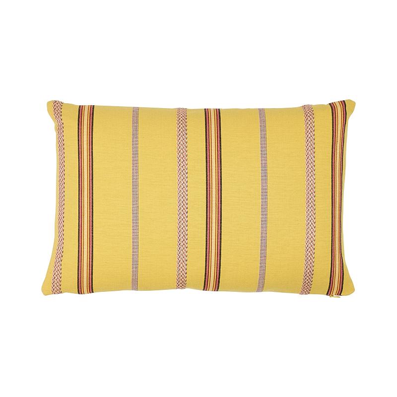 Schumacher Yellow 16" x 11" Kayenta Stripe Pillow