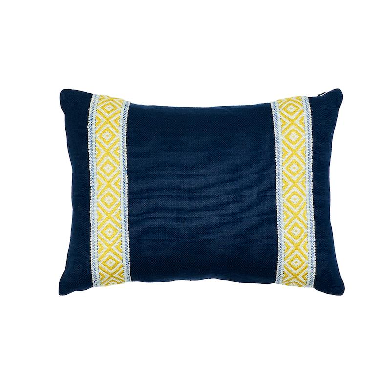 Schumacher Yellow & Blue 16" x 12" Larson Pillow