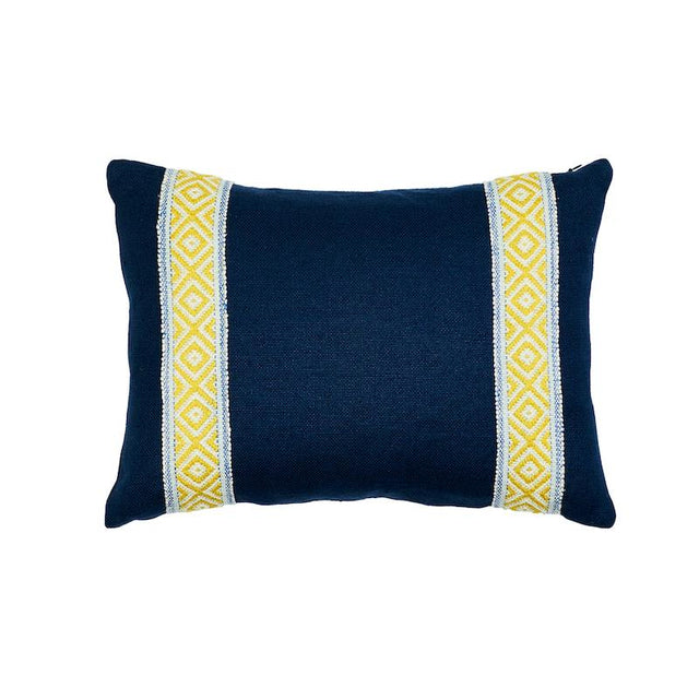Schumacher Yellow & Blue 16" x 12" Larson Pillow