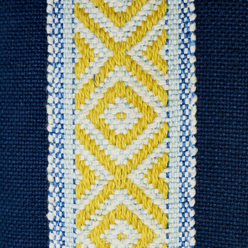 Schumacher Larson Yellow & Blue 16" x 12" Pillow