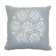 Schumacher Sky 16" x 16" Isla Hand Embroidery Pillow