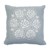 Schumacher Sky 16" x 16" Isla Hand Embroidery Pillow