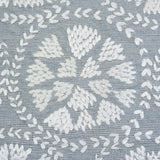 Schumacher Sky 16" x 16" Isla Hand Embroidery Pillow