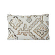 Schumacher Neutral 22" x 14" Ezma Embroidery Pillow