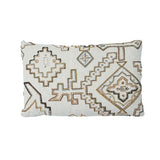 Schumacher Neutral 22" x 14" Ezma Embroidery Pillow