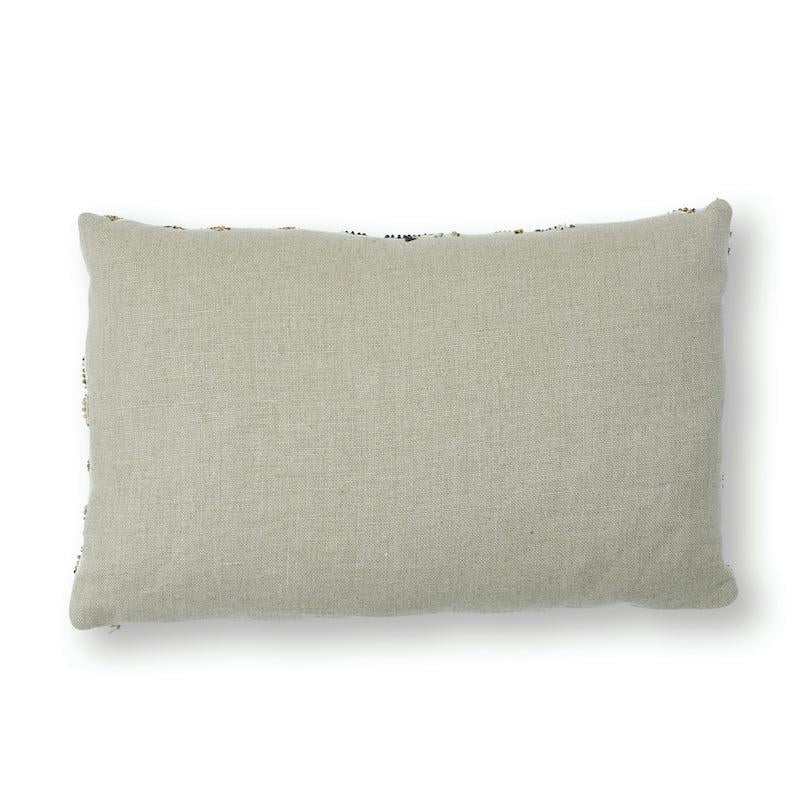 Schumacher Neutral 22" x 14" Ezma Embroidery Pillow