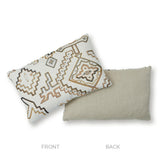 Schumacher Neutral 22" x 14" Ezma Embroidery Pillow