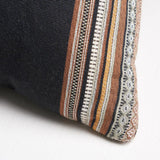 Schumacher Markova Stripe Black 24" x 12" Pillow