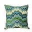 Schumacher Blue & Green 22" x 22" Bezique Flamestitch Pillow