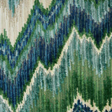 Schumacher Blue & Green 22" x 22" Bezique Flamestitch Pillow