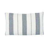 Schumacher Navy 20" x 12" Lubeck Stripe Pillow