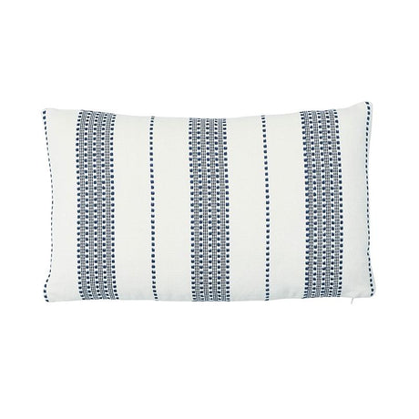 Schumacher Navy 20" x 12" Lubeck Stripe Pillow