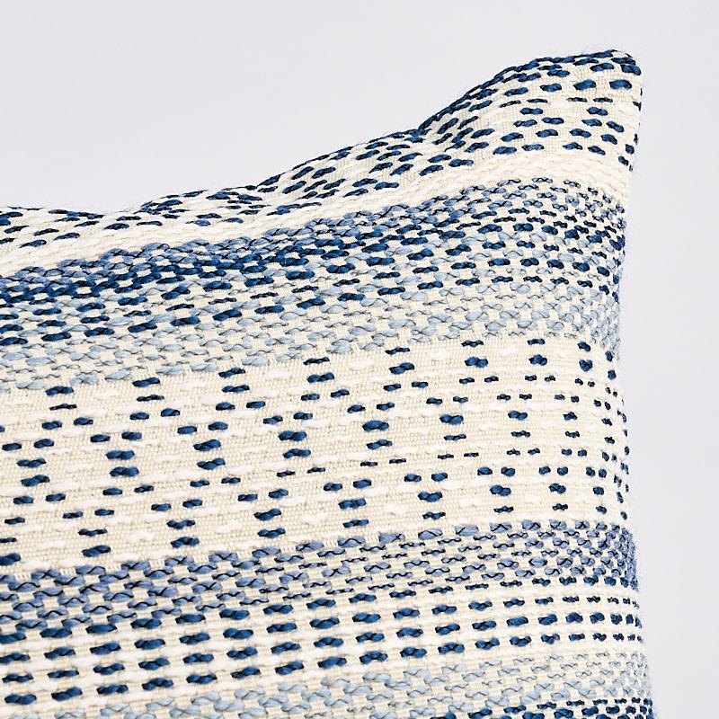 Schumacher Blue 22" x 14" Fremont I/O Pillow