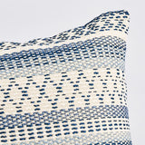 Schumacher Blue 22" x 14" Fremont I/O Pillow