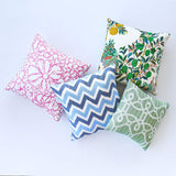 Schumacher Indigo 24" x 24" Vedado Ikat Pillow