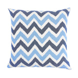 Schumacher Indigo 24" x 24" Vedado Ikat Pillow