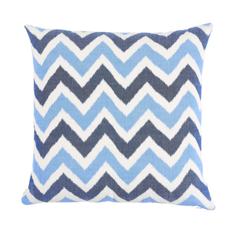 Schumacher Indigo 24" x 24" Vedado Ikat Pillow