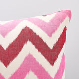 Schumacher Pink 20" x 20" Vedado Ikat Pillow