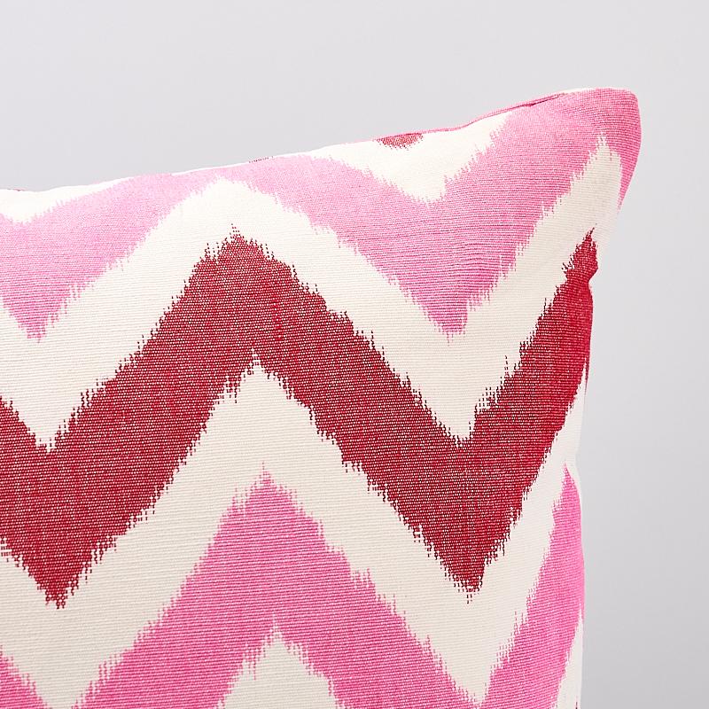 Schumacher Vedado Ikat Pink 24" x 24" Pillow
