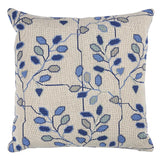 Schumacher Delft Blue 22" x 22" Tumble Weed Epingle Pillow