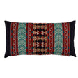 Schumacher Red & Black 24" x 12" Vinka Embroidery Pillow