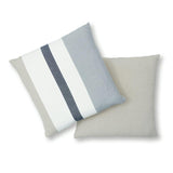 Schumacher Grey Sand 22" x 22" Lolland Linen Stripe Pillow