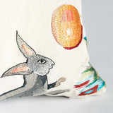 Schumacher Multi 14" x 14" Royal Silk Embroidery Pillow B