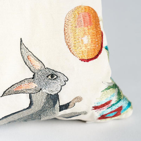 Schumacher Multi 14" x 14" Royal Silk Embroidery Pillow B