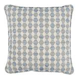 Schumacher Blue 22" x 22" Coquina Pillow